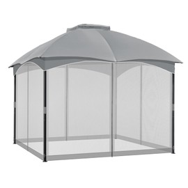 COWVIE Gazebo Replacement Netting Screen, 12' x 12' Universal Gazebo 4-Panel Mosquito Sidewalls with Double Zippers for Outdoor Patio (Only Netting)