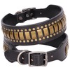 PET ARTIST Soft Genuine Leather Dog Collar, 2" Wide Luxury