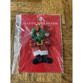 Unbranded Christmas Wreath And Santa Hair Clip