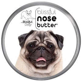 The Blissful Dog Fawn Pug Nose Butter, Versatile Dog Nose Balm to Reduce Dryness, Handcrafted Moisturizer, Easy-to-Apply, Unscented, 1 oz.