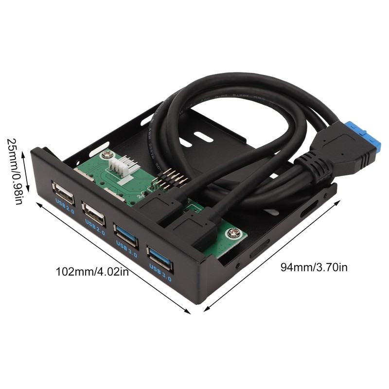 3.5 Inch Front Panel USB3.0 Hub High Speed 4 Port