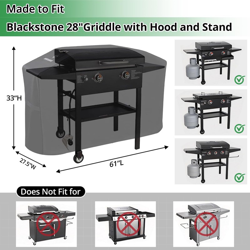 Griddle Cover for Blackstone 28 Inch Griddle with Hood 5483,3Y