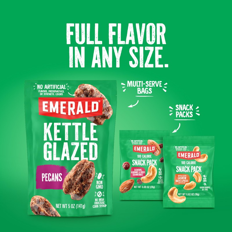 Emerald Nuts Roasted and Salted Whole Cashews (1-Pack), 5oz Resealable