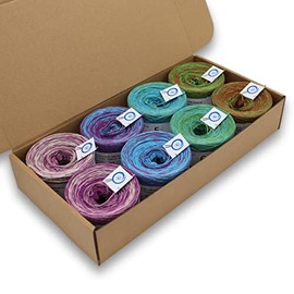 Wunderkiste Colour Gradient Yarn, 3-Ply 2,000 m, (8 x 250 m) 400 g, Bob Colour Gradient Yarn for Knitting and Crocheting (WU0090)