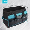 DURATECH 17" Wide Mouth Tool Bag, Large Storage 32 Pocket