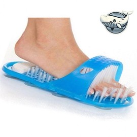 Bathroom exfoliating foot massage slipper
