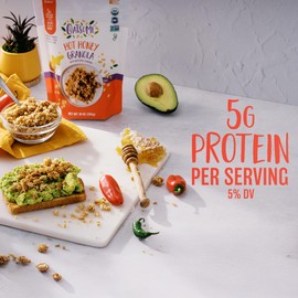 Oatsome Hot Honey Granola, 5g Protein, Gluten Free, Made with Real Honey, Whole Grain Organic Oats & Chili Pepper Flavor, for Protein Snacks Cereals Breakfast Yogurt, 10 Oz Bag