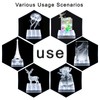LARDUX Led Light Base - 5 inch Square Lights Display