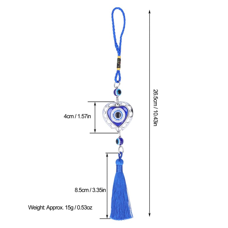 Nazar Bonjou Wall Hanging Pendants Pack of 5 (Heart)