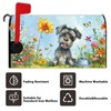 Baocicco Spring Schnauzer Mailbox Covers Cute Dog Flower Butterfly Grassland