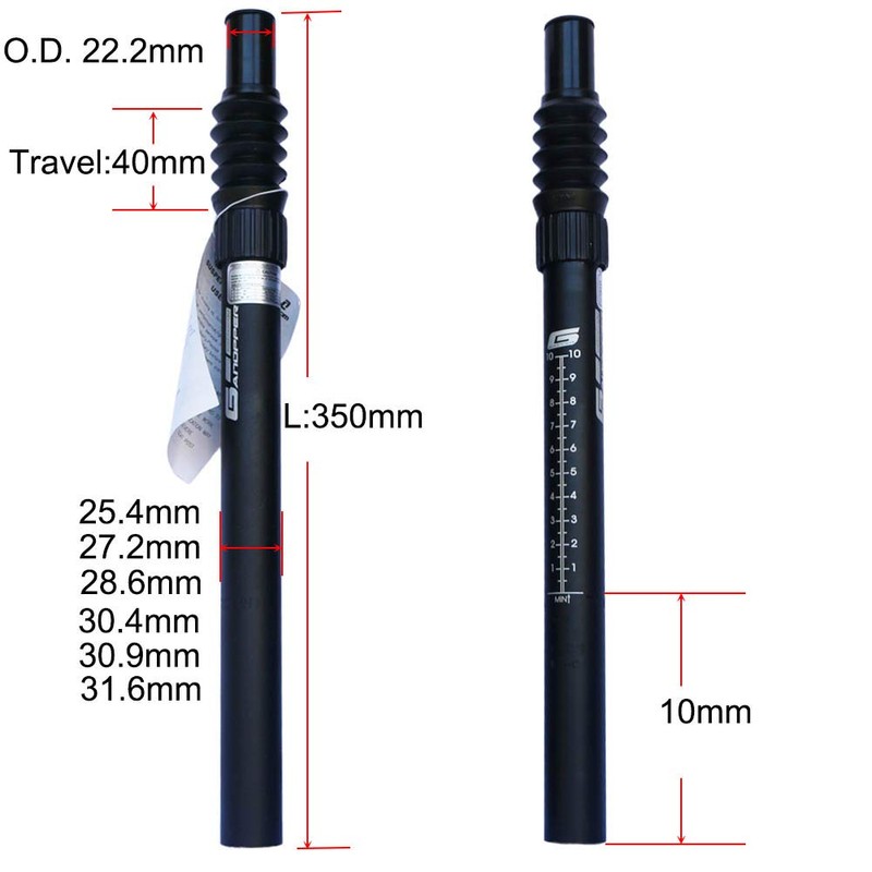 GANOPPER 31.6 Seatpost Suspension MTB Seat Post 31.6mm Shock Absorber