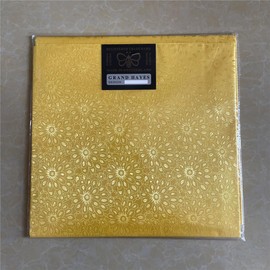 72x51Inch 1Pack African Gele Headties Fabric Regular Headwrap Scarf Africa Wedding Headtie Pele Wrapper for Nigerian (Golden)