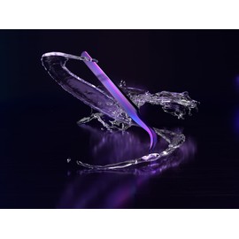 Professional Stainless Steel Tweezers Eyelash Tweezers Professional Original Vetus Curved Isolation Tweezers MSC-15 by Imperial Lash ltd (Rainbow)