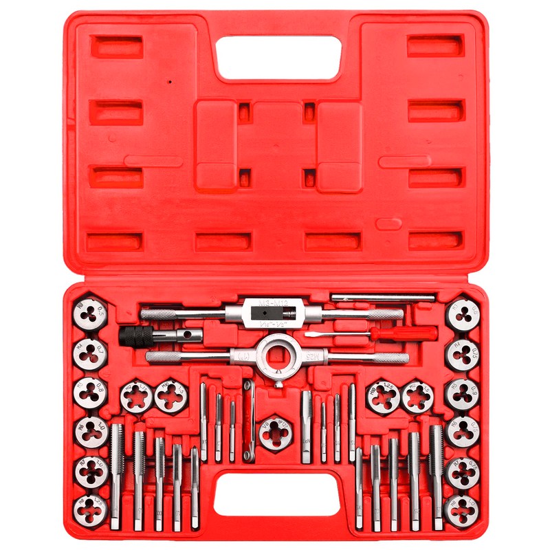EFFICERE 40-Piece Premium Tap and Die Set, Metric Screw Threads