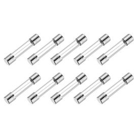 sourcing map 10A 250V 5x20mm Time Delay Glass Fuse UL Listed Slow Blow Fuse for Home Appliances(Pack of 10)