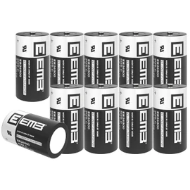 EEMB 10Pack ER26500 C Size 3.6V Lithium Battery High Capacity Li-SOCL₂ Non-Rechargeable Battery LS26500 SB-C01 TL-2200 for Automobile tire Pressure Monitor,Smart Card,Electricity Meter,Wireless Tools