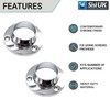 Round 25mm Wardrobe Rail Locking End Socket Suit Chrome Wardrobe