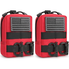 FRTKK 2 Pack Molle Pouches - Tactical Compact Water-Resistant EDC Pouch Bag Small Utility Pouch