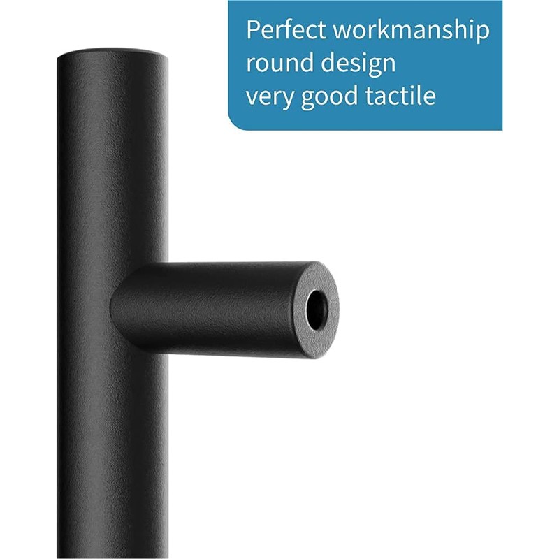 ZEKOO 12'' Sliding Barn Door Handle Hardware Two-Side Design Black