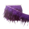 Purple 2Yard Rooster Hackle Feather Fringe Trim 4-6inch in Width