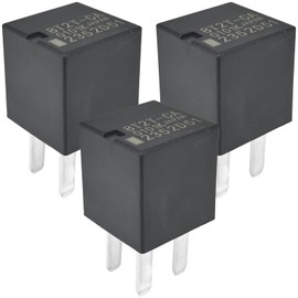 3-Pack 8T2T-CA Relay - 12VDC 20A 4-Pin SPST Automotive Power Relay - Compatible with Ford Explorer, F-150 Raptor, Edge & Fomoco 8T2T-CA 0101K - Fixes Fuel Pump & AC Fan Failures