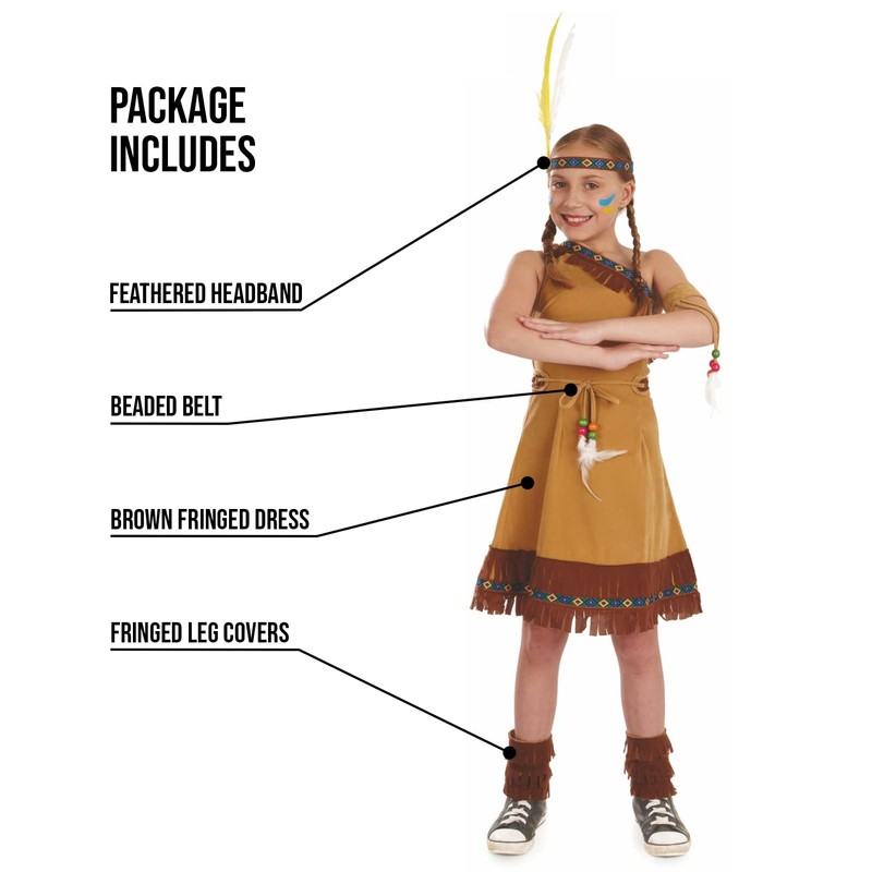 Fun Shack Child Indian Girl Costume - AGE 10 -