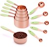 Joyhill Copper Measuring Cups and Spoons Set of 10 Piece,