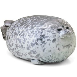 RUNYA Blob Seal Pillow Cute Chubby Seal Plush Toy Stuffed Animals