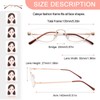 KoKoBin Half Reading Glasses for Men Women,Half Moon Metal Frame