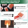 CTRICALVER 12 Pieces Compact Splice Connectors, One-Touch Connectors, Stranded and