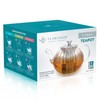 Teabloom Vienna Glass Teapot with Infuser | 37oz Elegant Design