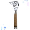 SHOWERORO Stainless Steel Potato Press with Wooden Handle Manual Masher