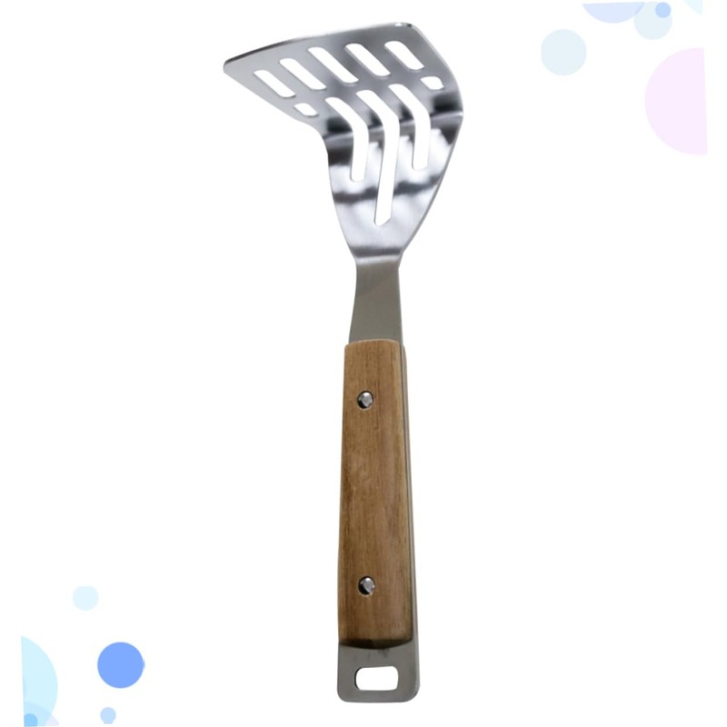 SHOWERORO Stainless Steel Potato Press with Wooden Handle Manual Masher