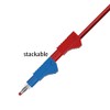 CZJZDZ 5pcs 4mm Retractable Banana Plug Stackable Test Leads Cable