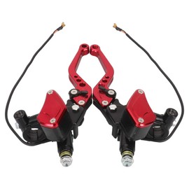 LKV Motorcycle Brake Clutch Pump Lever with Dual Hydraulic Master Cylinder Reservoir Set 7/8" 22mm piston Universal CNC Compatible with Honda Yamaha Kawasaki Suzuki from 50CC to 300CC