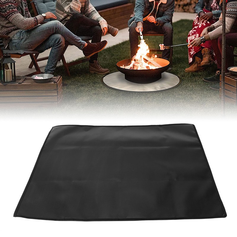 Under Grill Mat Double Sided Rectangular Silicone Fireproof Grill Pad