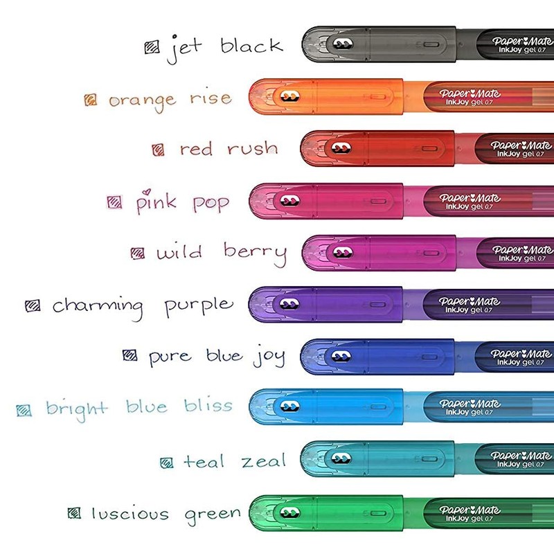 Newell Brands 10 x Papermate InkJoy Capped Gel Ink Pens,