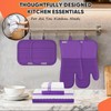 Oven Mitts Kitchen Towels and Dishcloths with Pot Holders Sets,
