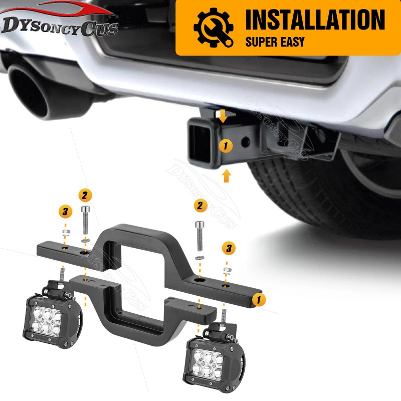 DYSO 2024 Fit Dodge Ram 1500/2500/3500 LED Light Pod Backup