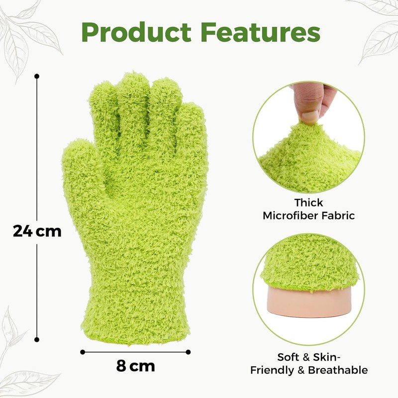 Bamworld Guantes de Microfibra para Cuidado de Plantas, Guantes de