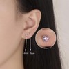 Small Silver Stud Earrings for Women, 2 Pairs Heart Cut