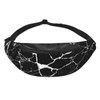 Marble Print Black White Fanny Pack Belt Bag for Women
