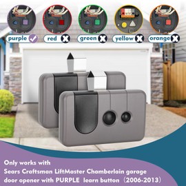 2 for Sears Craftsman Garage Door Remote 139.53753 53753 139.18191 HBW2028 371LM, Work with Purple Learn Button ONLY(2006-2013),1 for Garage Door Opener Keypad,877max G940EV-P2 CMXZDCG440 Universal