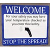 Stop the Spread Temperature Checkpoint - Adhesive Vinyl Decal 14x12in