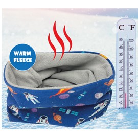 Children's Beanie Hat & Scarf Set – Many Designs – 95% Cotton – Reversible with Jersey Fabric or Fleece – Autumn Spring Winter – Soft & Easy-Care Stretch Material Boys Girls, Construction vehicles