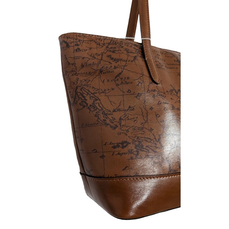Patricia Nash Verzi Leather Tote Bag-Signature Map Riot Rust-NWT-$199.