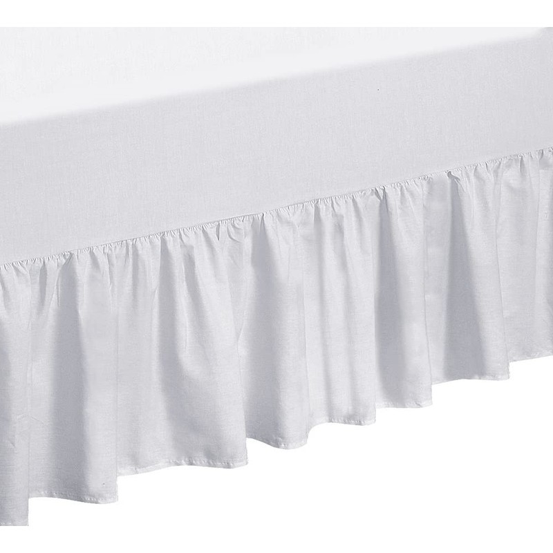 Plain 100% Egyptian Cotton Fitted Valance Sheet | Easy Care