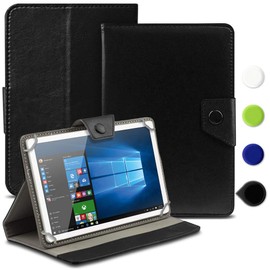 NAUCI Tablet Case Compatible with PEAQ PET 100 101 1008 Case Cover Protective Case Tablet Case Colour: Black