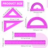 Tenare 6 Pcs Plastic Ruler Math Set Includes 12 Inch