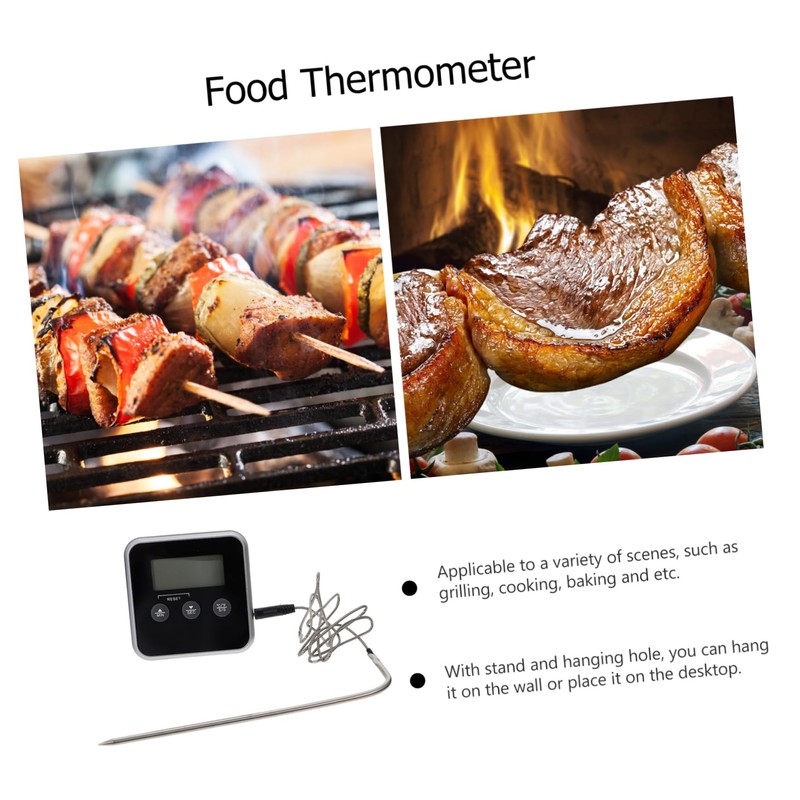 FUNOMOCYA BBQ Thermometer with Temperature Alarm Digital Probe for Grilling